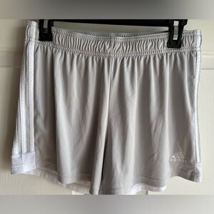 Adidas Women’s Size Large Light Gray Athletic Shorts